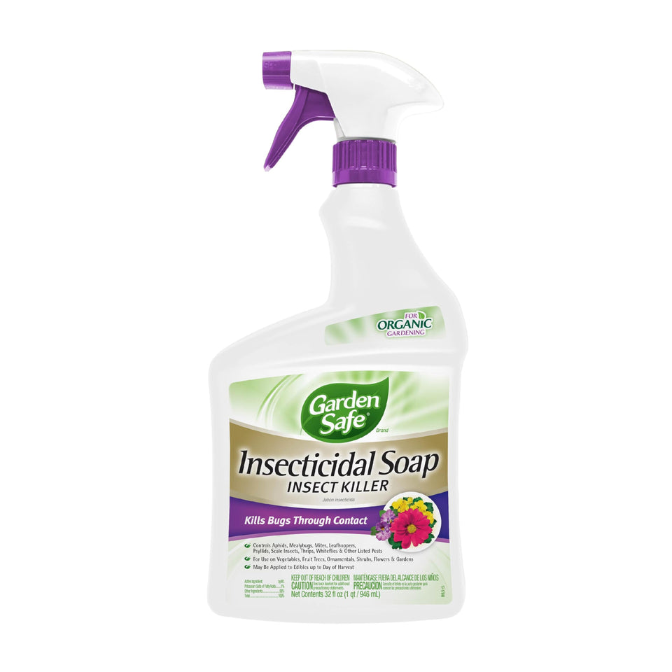 Garden Safe insecticidal soap bottle front for ready-to-use organic pest control.
