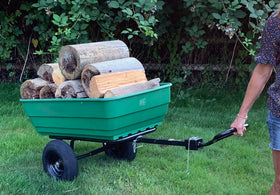 Garden Star Tow Barrow Cart includes a handle adapter for manual hauling.