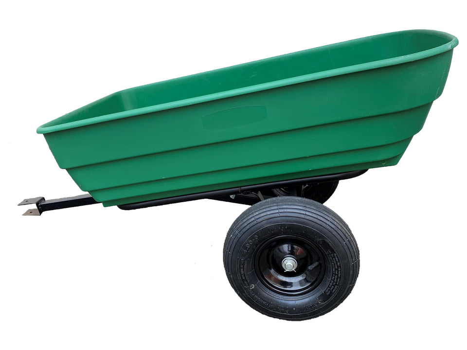 Garden Star Tow Barrow Cart with 6.5 cu ft dump tray for yard hauling.