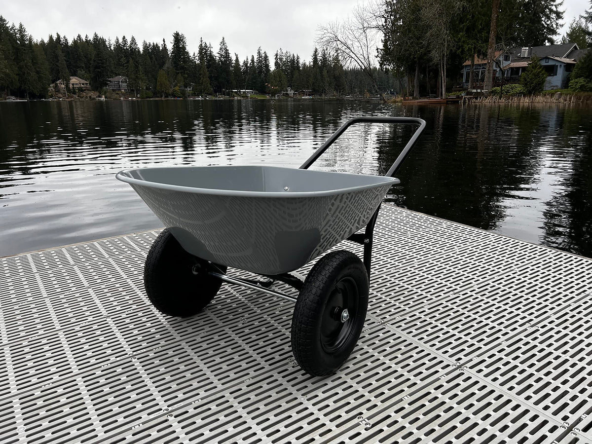 Garden Star versatile wheelbarrow in use around garden tasks.