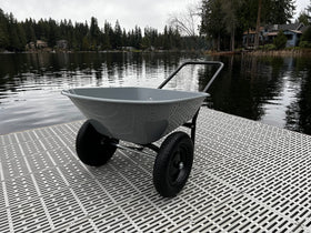 Garden Star versatile wheelbarrow in use around garden tasks.