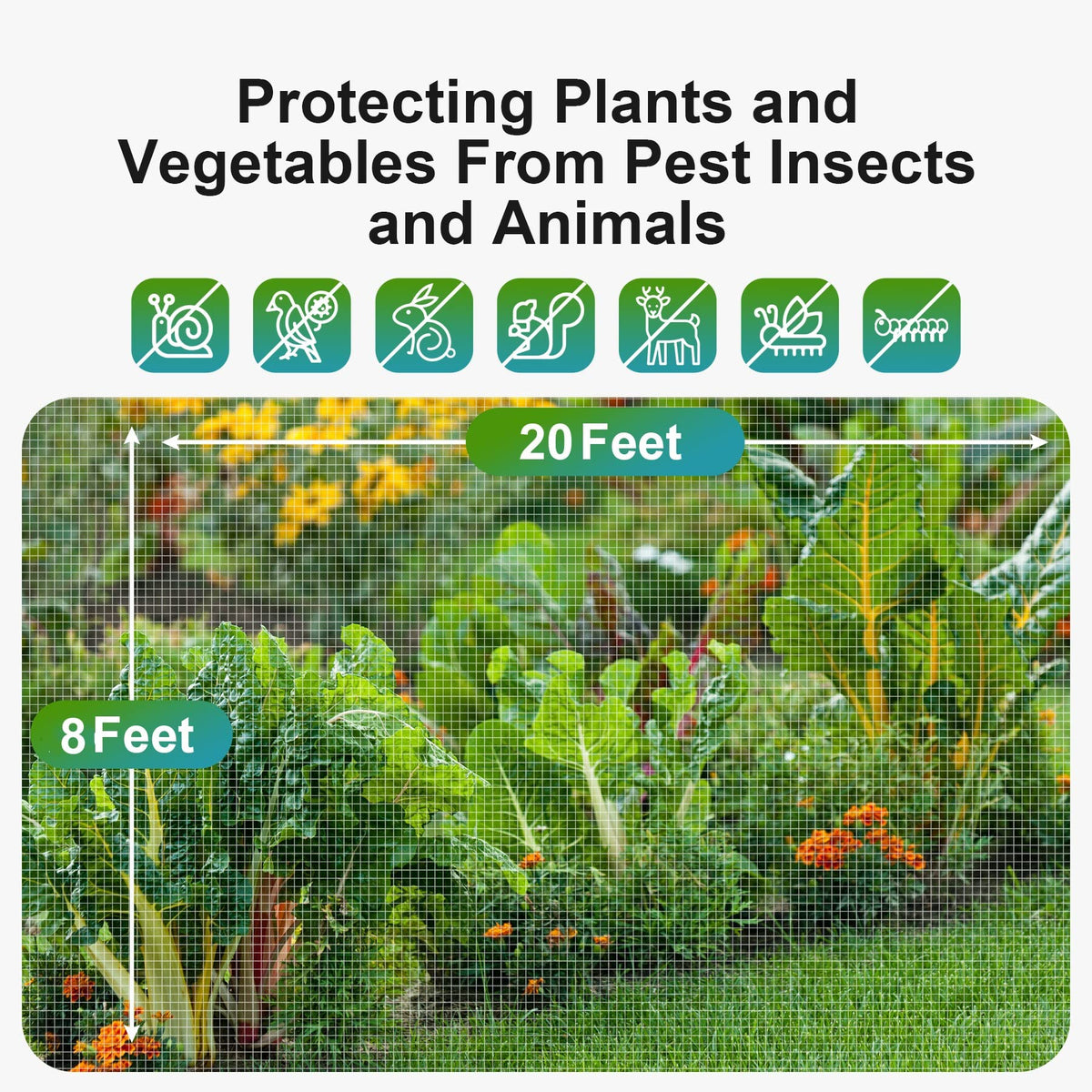 Garden Tailor fine mesh 40-mesh row cover shields plants from insects