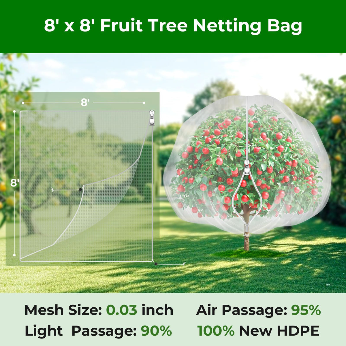 Water-through design enables irrigation through Garden Tailor netting.