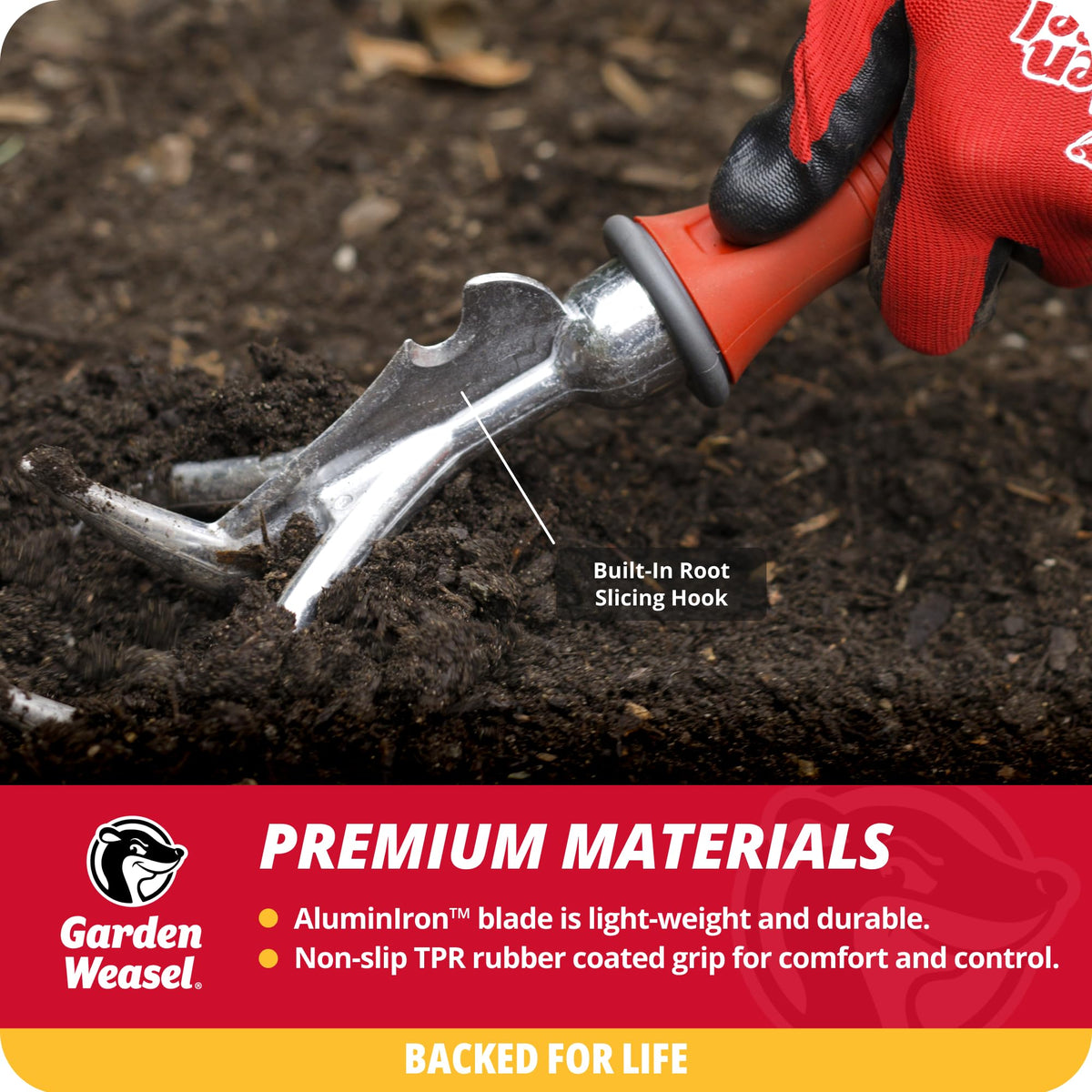 Garden Weasel aerating and cultivating action improving seed bed prep