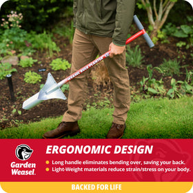 Garden Weasel Bulb Planter maintains uniform depth for consistent bulbs.