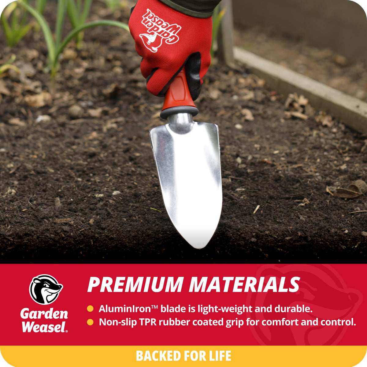 Garden Weasel durable construction designed to last for decades of garden use.