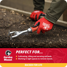 Garden Weasel hand digging tool grip for comfortable, controlled use