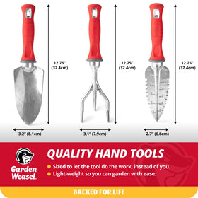 Garden Weasel handle with a non-slip grip for comfortable, controlled use.