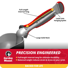 Garden Weasel potting scoop durable construction built for decades of use