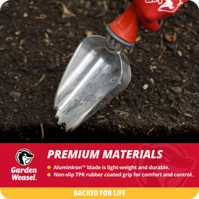 Garden Weasel potting scoop large transfer bowl reduces spills during planting