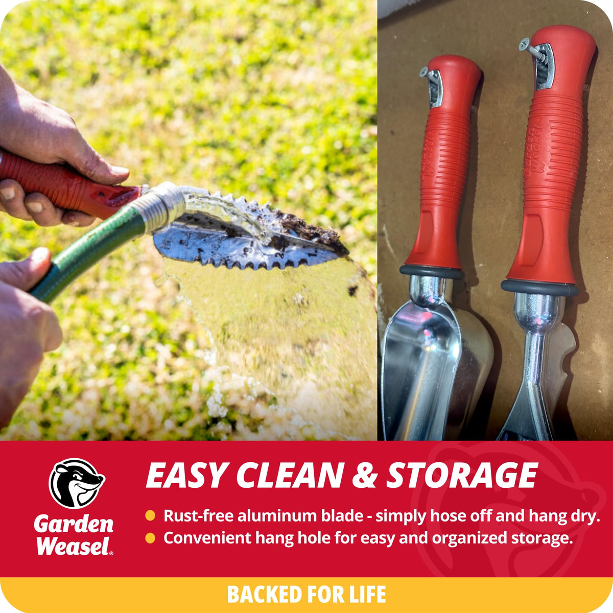 Garden Weasel transplanter with durable build built for decades of use.