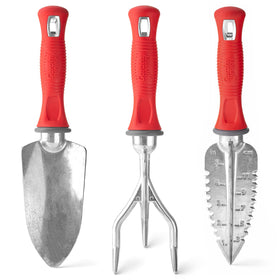 Garden Weasel trowel for precise digging and soil movement.