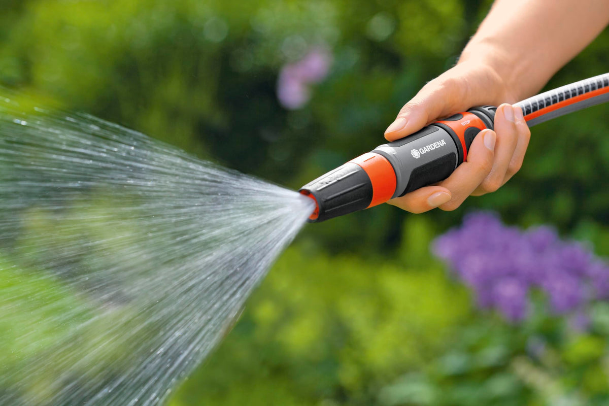 Gardena Cleaning Nozzle soft ring protection around head reduces impact damage.