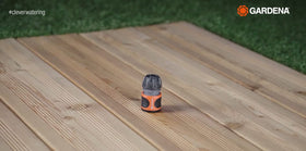 Gardena easy replacement connector highlighting simple swap without tools