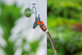 Gardena made in Germany construction ensures a durable, watertight connection.