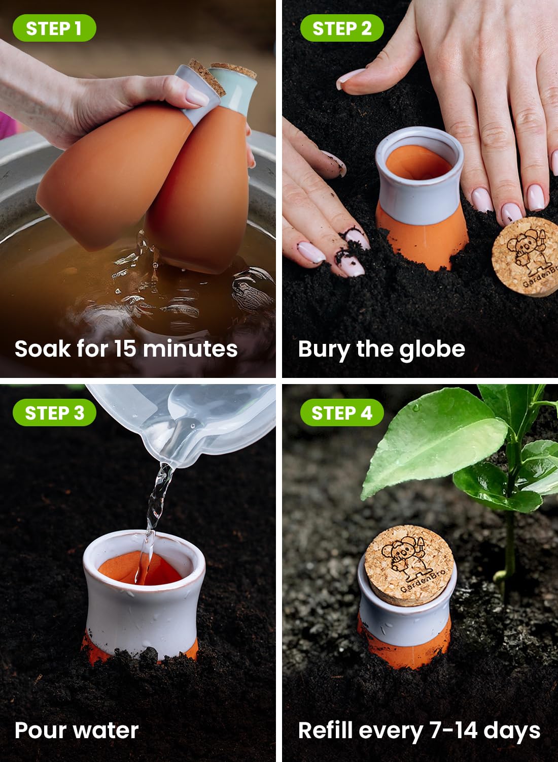 GardenBro four-pack gift box ready, ideal for plant lovers.
