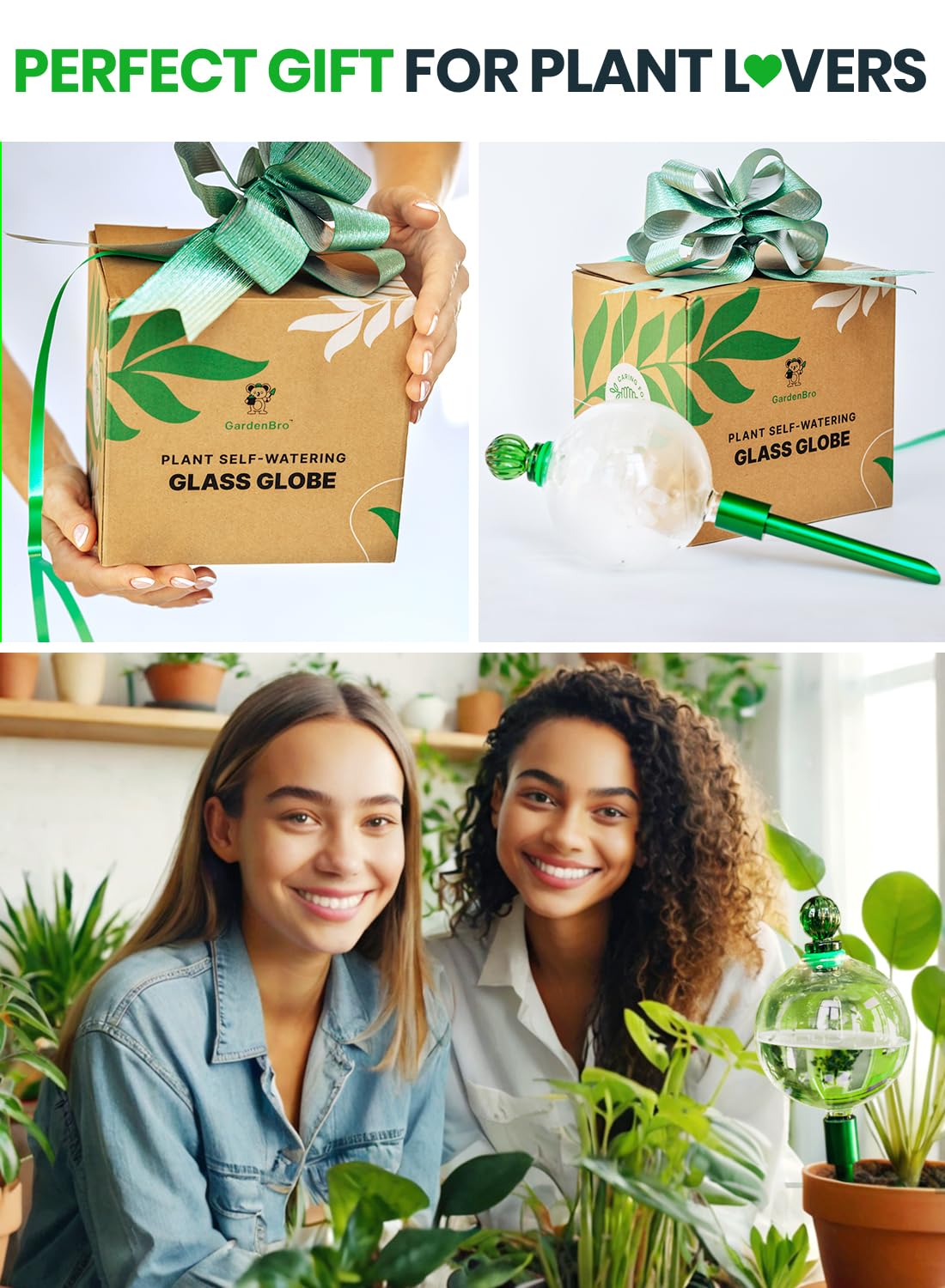 Gardenbro gift-ready packaging includes soil stick