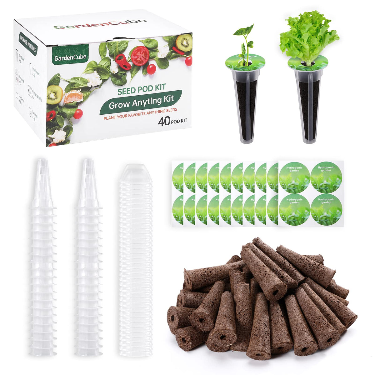 Gardencube 160pcs pods kit for compact home hydroponics setup