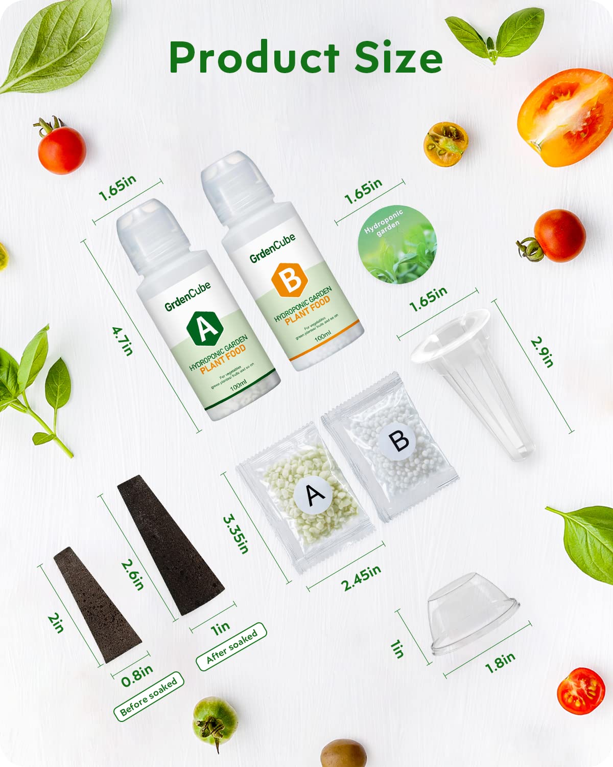 GARDENCUBE A&B nutrients packaging providing essential micronutrients for robust growth.