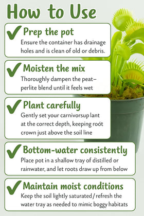 Gardenera carnivorous plants substrate improves drainage and airflow