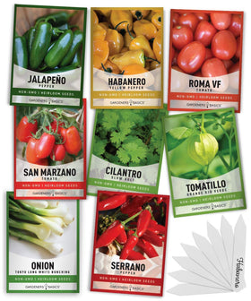 Gardeners Basics Habanero pepper seed for fiery salsa and fresh homegrown peppers.