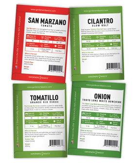 Gardeners Basics Tomatillo seed for green fruit perfect in salsa verde and sauces.