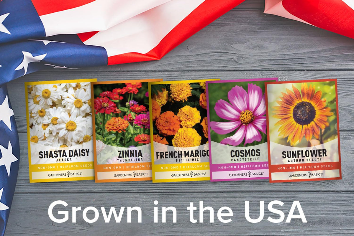 Gardeners Basics Heirloom USA-grown seeds to save for future gardens.
