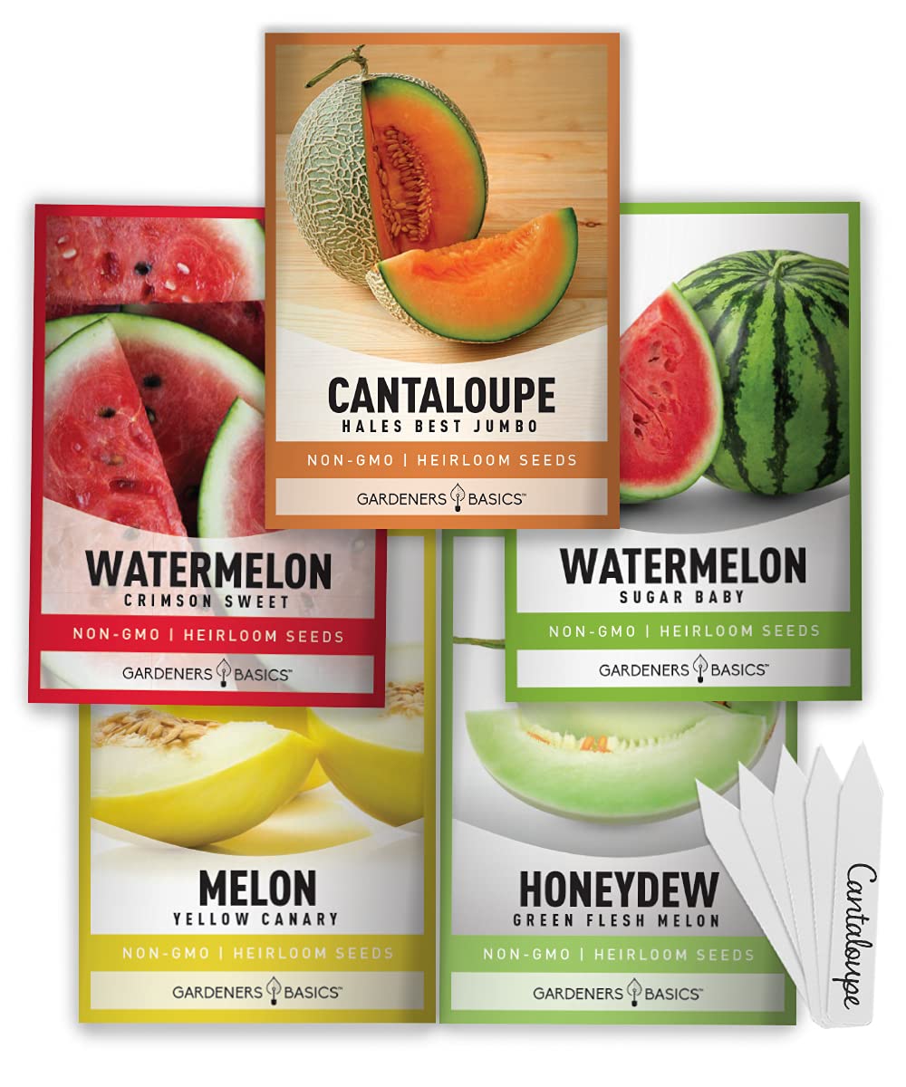 Gardeners Basics seed pack with Hales Best Cantaloupe for home gardening