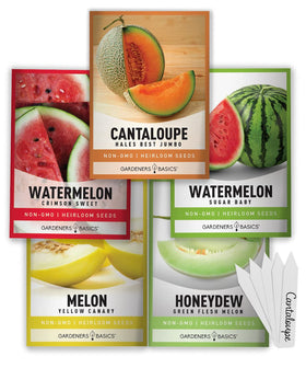 Gardeners Basics seed pack with Hales Best Cantaloupe for home gardening