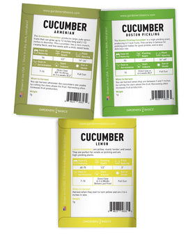 Gardeners Basics Spacemaster cucumber seeds save space for patio growing.