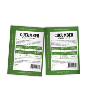 Gardeners Basics Straight Eight cucumber seeds deliver classic slicing quality.