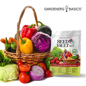 Gardeners Basics Survival Seeds Kit instruction sheets included, guiding growing and harvest steps.
