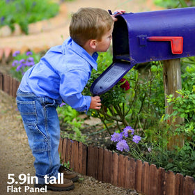 GardenFlow deep‑tone wood grain adds rustic charm to a garden scene.