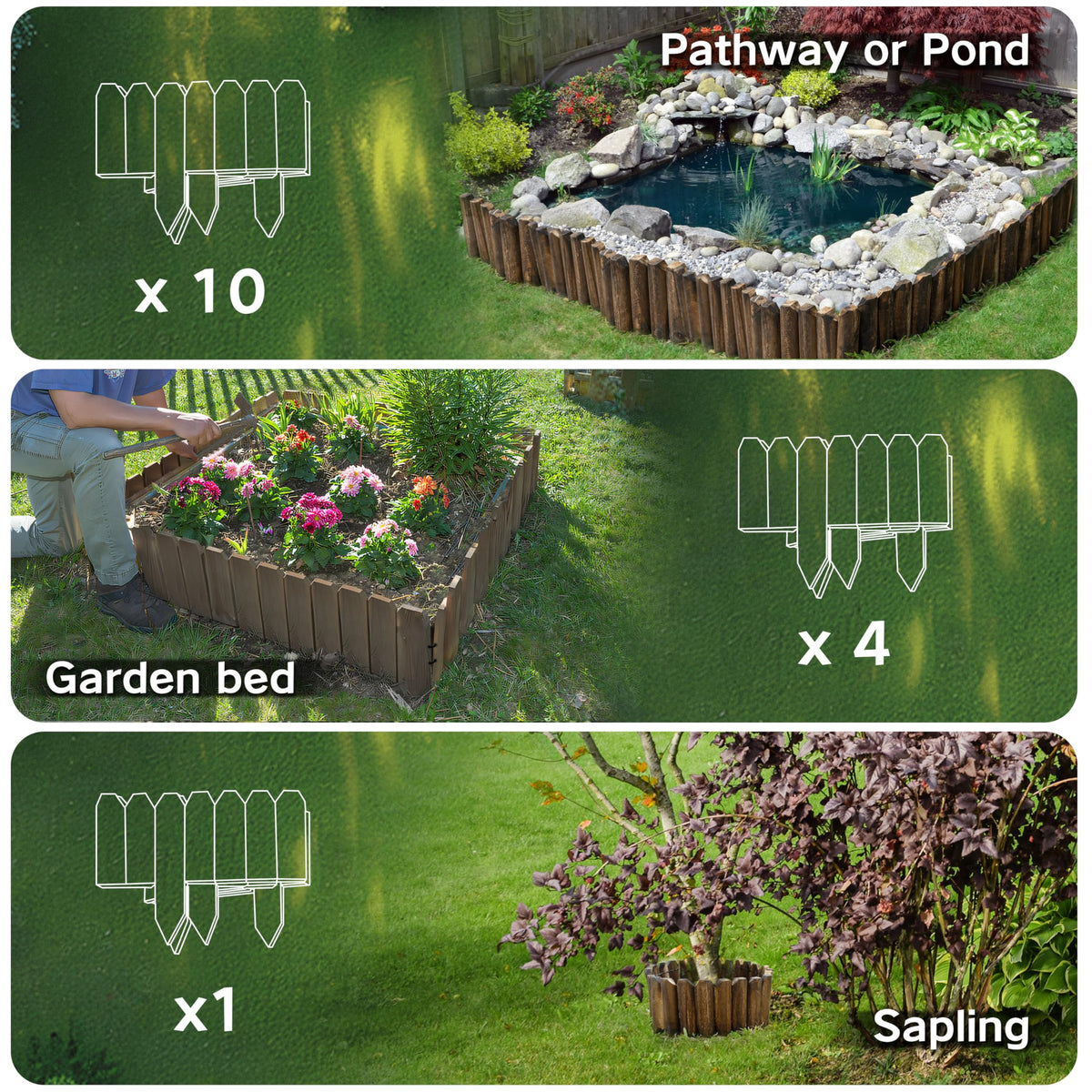 GardenFlow border around a flower bed adds tidy separation.