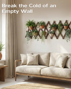GardenFlow Indoor Wall Divider Wood panel used as decorative partition