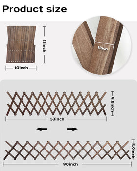 GardenFlow Wooden Lattice Ivy Support on wall showing natural grain and varnish