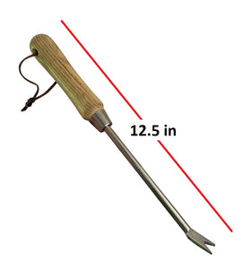 Garden Guru Eco Dandelion Weeder rust-resistant finish keeps tool durable through seasons.