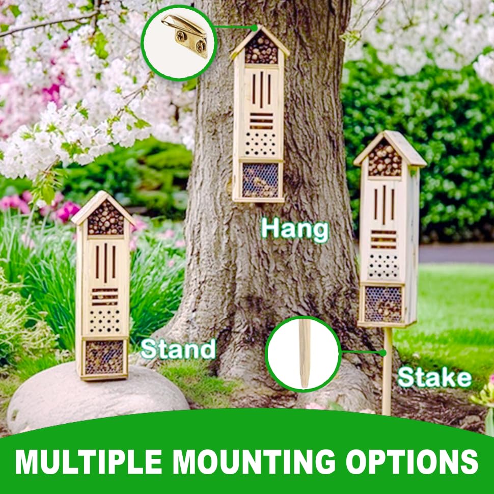 GardeningProducts4Less wooden insect house cedar craft blends with outdoor spaces