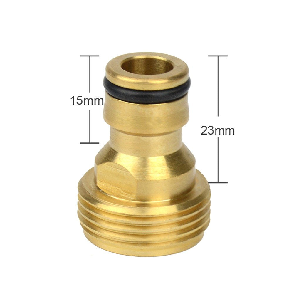 Gardeningwill 3/4 inch thread brass connector with rubber washer included