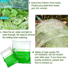 Gardeningwill fine mesh insect netting guards vegetables and fruits.