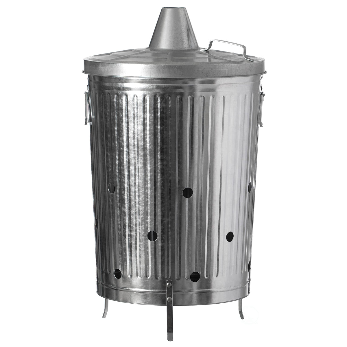 Gardenised 20-gallon incinerator lid in place for safer burning