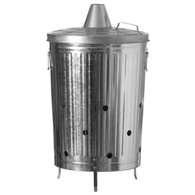 Gardenised 20-gallon incinerator lid in place for safer burning