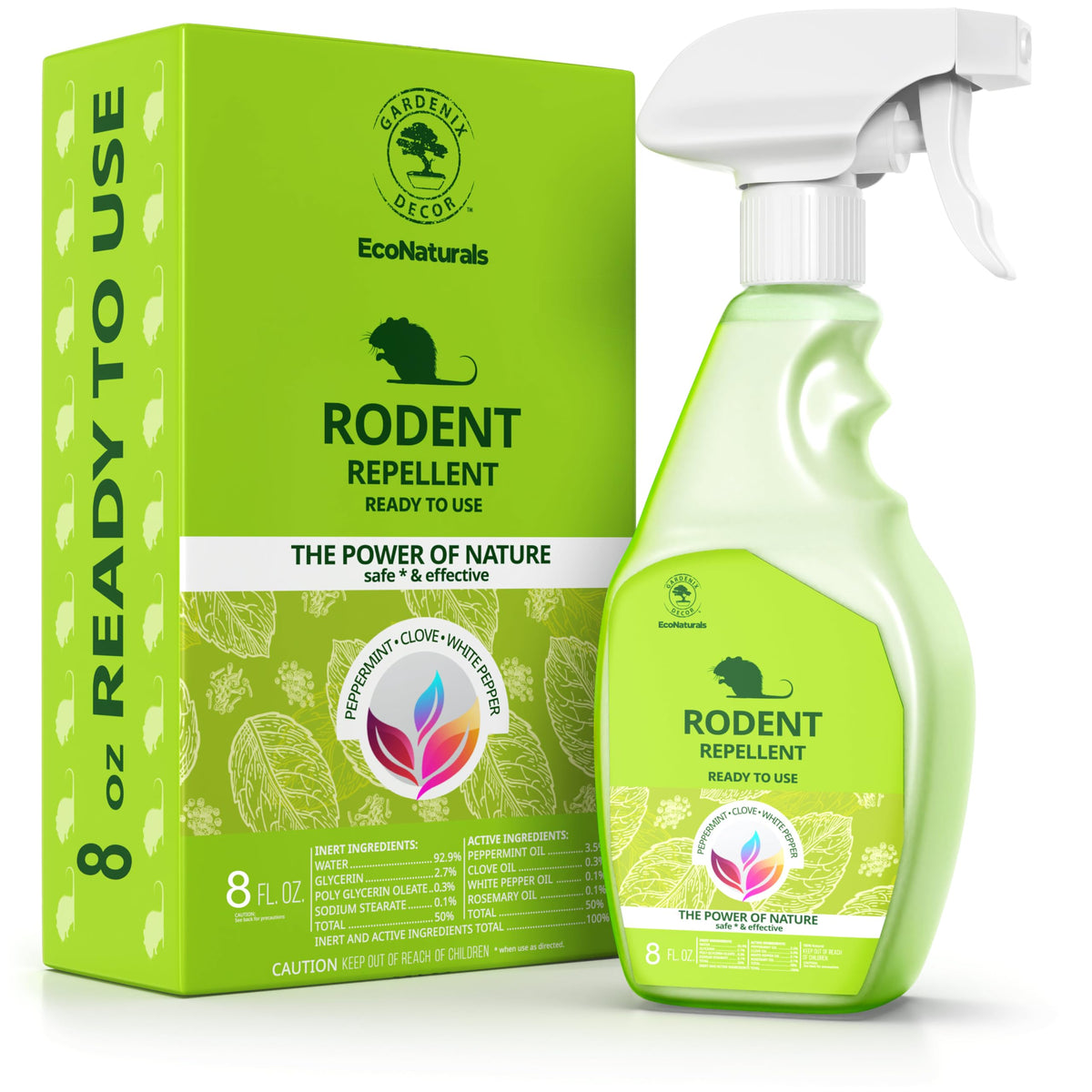 GARDENIX DECOR Peppermint Spray comes in an easy-to-use bottle.
