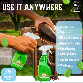 GARDENIX DECOR Peppermint Spray targets entry points with a minty barrier against pests.
