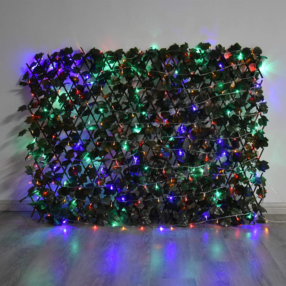 Garden Land artificial hedges with single-sided leaves create decorative outdoor wall accents