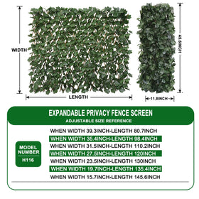 Garden Land faux ivy fencing panel adds year-round greenery while blocking sightlines