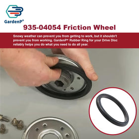 GardenP+ friction wheel brand mark signals OEM-grade quality.