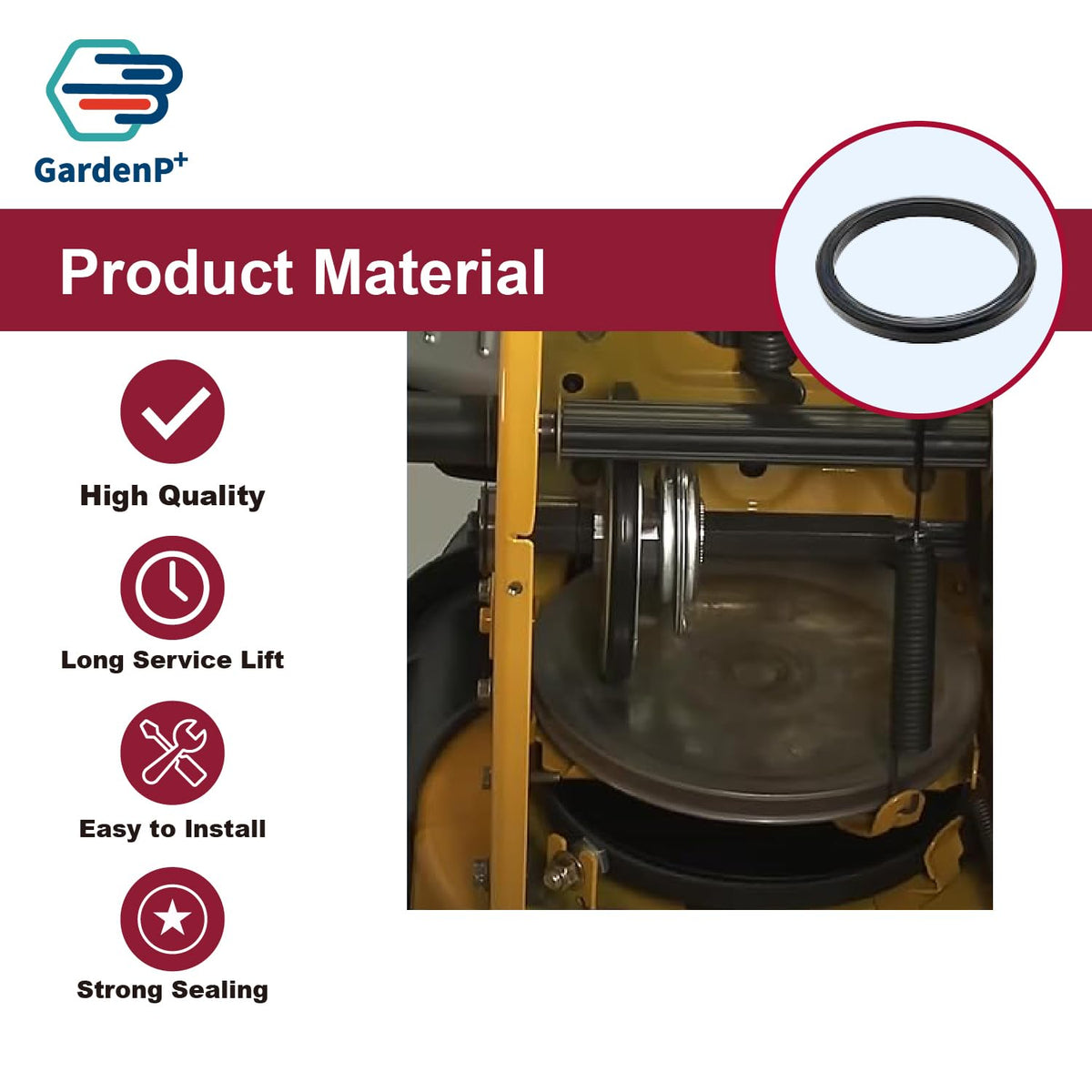 GardenP+ friction wheel in snow-use scenario shows traction and smooth operation.