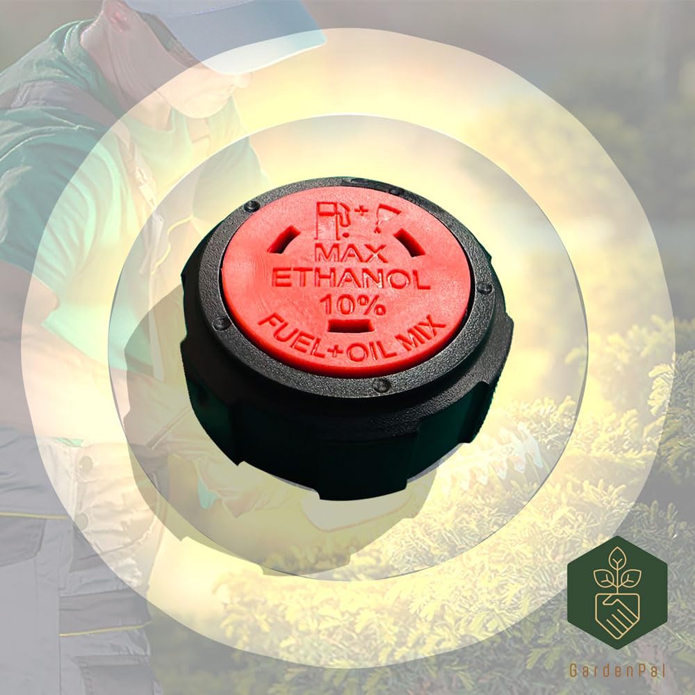 GardenPal fuel cap installed on an MTD unit for quick fit.