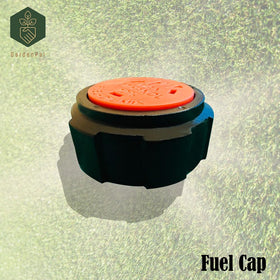 GardenPal fuel cap side view highlighting durable construction for outdoor use.